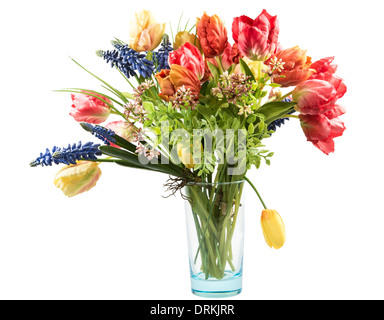 Bouquet de fleurs artificielles en plastique. Banque D'Images