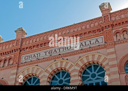 Le Gran Teatro Falla Plaza dans Fragela, Cadix, Andalousie, espagne. Banque D'Images