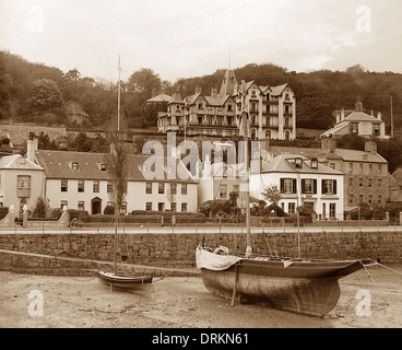 Saint Aubin Jersey période victorienne Banque D'Images