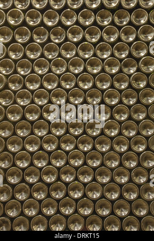 BRATISLAVA, Slovaquie - 23 janvier 2014 : Détail de l'intérieur de bouteilles de vin callar de grand producteur slovaque. Banque D'Images