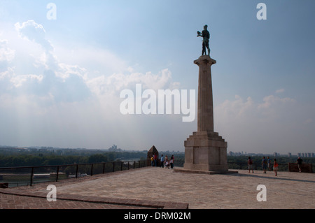 La Victor, Monument de la victoire sur la Serbie et Ottoman Empire austro-hongrois, la forteresse de Kalemegdan, Belgrade, Serbie Banque D'Images