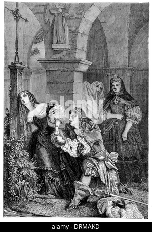 Louis XIV et de Mademoiselle Louise de La Vallière Banque D'Images