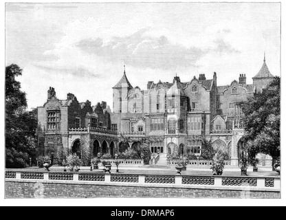 Holland House à l'origine connu comme Faire Face Château Kensington Londres vers 1880 Banque D'Images