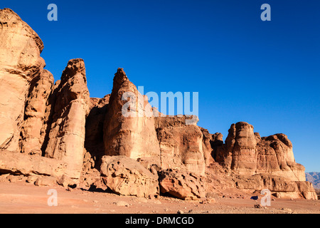 Piliers de Salomon Timna Parc National en Israël Banque D'Images