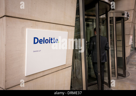 Deloitte LLP Bureau dans la ville de London, UK Banque D'Images