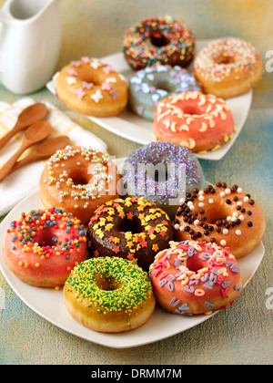 Donuts festival. Recette disponible. Banque D'Images