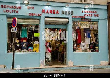 Façade de Manga Neko store à Paris. La France. Banque D'Images