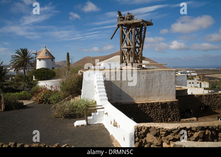 Moulin des animaux et pièce jointe Museo Agrícola El Patio Tiagua musée privé consacré à l'histoire de l'agriculture à Lanzarote Banque D'Images