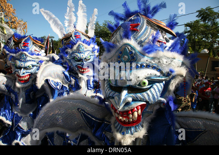 Carnaval Vegano dans la ville de La Vega, République dominicaine. Banque D'Images