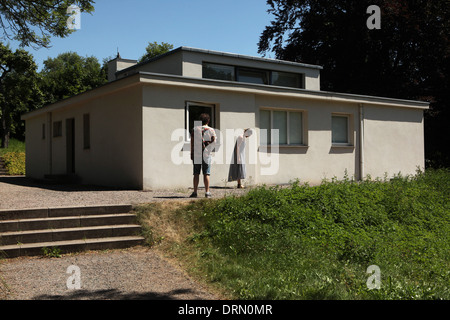 Le Haus am Horn (1923) conçu par Georg Muche, Walter Gropius et Adolf Meyer de l'école du Bauhaus à Weimar, Allemagne. Banque D'Images