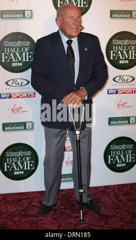 Londres, Royaume-Uni, 29 janvier 2014 l'ancien pilote automobile britannique, Sir Sterling Moss, fréquente l'Magazine Motorsport Hall of Fame cérémonie de remise des prix au Royal Opera House, Covent Garden, London, UK : Crédit MRP/Alamy Live News Banque D'Images