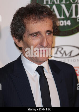 Londres, Royaume-Uni, 29 janvier 2014 Quatre fois champion des pilotes de Formule 1, Alain Prost, fréquente l'Magazine Motorsport Hall of Fame cérémonie de remise des prix au Royal Opera House, Covent Garden, London, UK : Crédit MRP/Alamy Live News Banque D'Images