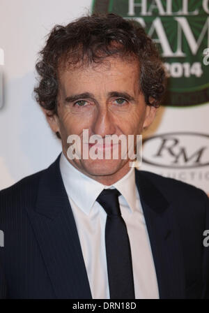 Londres, Royaume-Uni, 29 janvier 2014 Quatre fois champion des pilotes de Formule 1, Alain Prost, fréquente l'Magazine Motorsport Hall of Fame cérémonie de remise des prix au Royal Opera House, Covent Garden, London, UK : Crédit MRP/Alamy Live News Banque D'Images