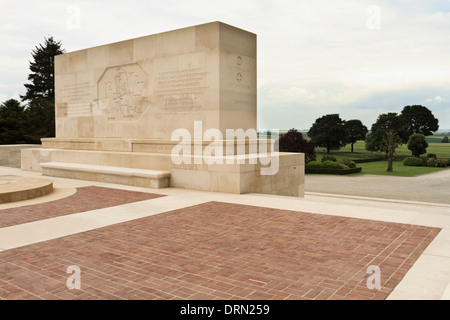 La Première Guerre mondiale monument américain à Bellicourt, Nord de la France. Banque D'Images