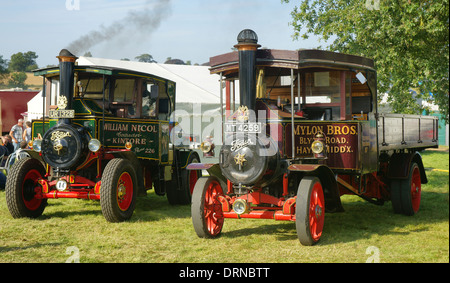 Vapeur Foden wagon 1928 Merlin 13156 UR1328 et 1928 13178 MT4259 Banque D'Images