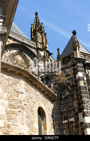 La Cathédrale aussi connu sous le nom de cathédrale impériale ou Royale Église de Sainte Marie à Aix-la-Chapelle. L'Allemagne. Banque D'Images