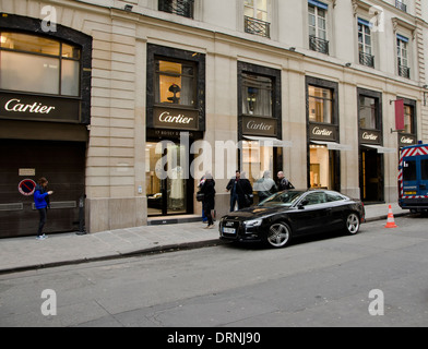 Façade de magasin, Boutique des Joailliers Cartier, à Paris. La France. Banque D'Images