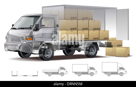 Camion de livraison / Banque D'Images