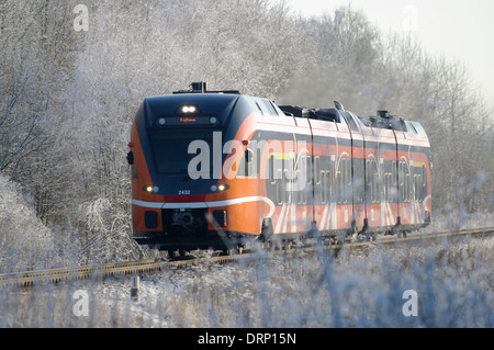 01.01.2014 tous les vieux trains de passagers dans l'Estonie remplacé par le nouveau, Stadler Banque D'Images