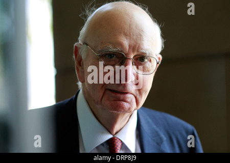 Ancien président de la Réserve fédérale américaine, Paul Volcker Banque D'Images