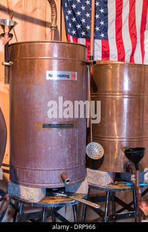 L'alcool distillerie micro Banque D'Images