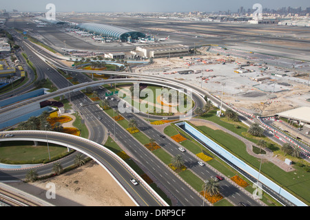 Photo aérienne de Dubaï aux Émirats Banque D'Images