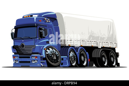 Cartoon cargo semi-truck Banque D'Images