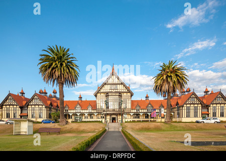 Rotorua Musée d'art et d'histoire dans l'ancien Grand Sud Mer baignoire Spa House Building New Zealand Banque D'Images