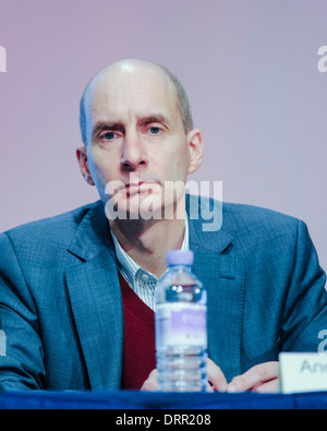 London, UK, 25/01/2014 : Fabian Society Conférence de l'an 2014. Andrew Adonis, un réformateur, écrivain et du travail qui a été ministre des pairs pour les écoles et les transports sous secrétaire Tony Blair et Gordon Brown. Photo par Julie Edwards Banque D'Images