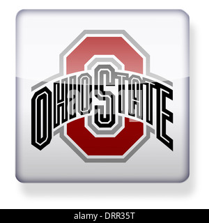 Ohio State Buckeyes US college football logo comme une icône de l'application. Chemin de détourage inclus. Banque D'Images