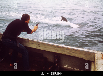 JAWS 1975 Universal Pictures film avec Roy Schneider Banque D'Images
