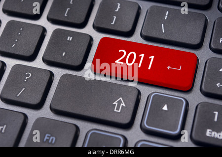 Nouvel an 2011, les concepts de clavier Banque D'Images