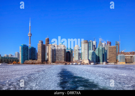 Skyline, Toronto, Ontario, Canada, l'hiver Banque D'Images