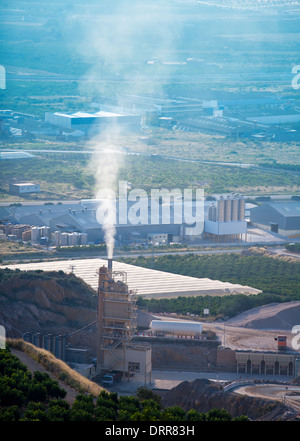 Carrière de concassage arides à Castellon province à Communauté valencienne de l'Espagne Banque D'Images