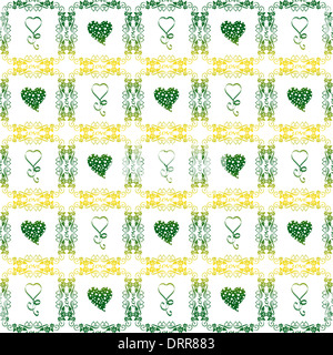 Motif de coeurs transparente Banque D'Images