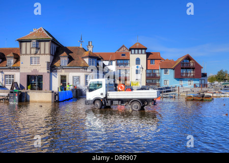 Inondation, Lymington, New Forest, Hampshire, Angleterre, Royaume-Uni Banque D'Images