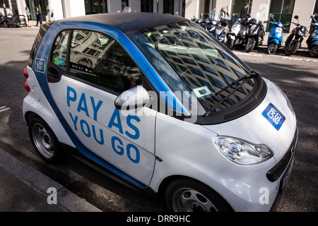 Car2Go services d'autopartage, Londres, UK Banque D'Images