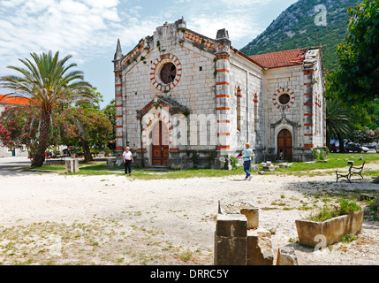 Ston, presqu'île de Peljesac. Dalmatie, Croatie. Banque D'Images