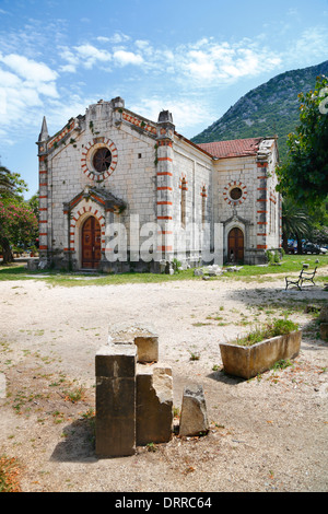 Ston, presqu'île de Peljesac. Dalmatie, Croatie. Banque D'Images