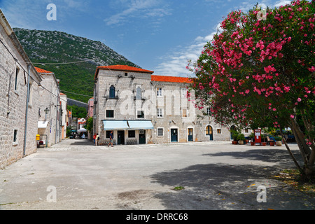 Ston, presqu'île de Peljesac. Dalmatie, Croatie. Banque D'Images