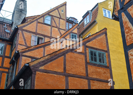 Maison à colombages dans la vieille partie de Copenhague, Danemark Banque D'Images