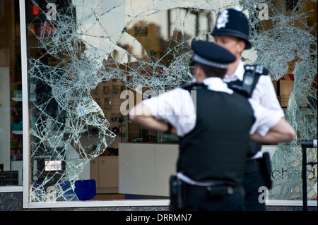 Suite de l'août 2011 Émeutes Banque D'Images