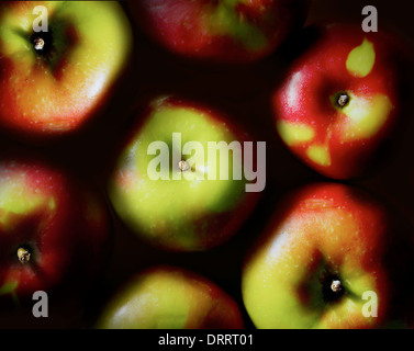 Pommes rouges vue prise d'en haut Banque D'Images