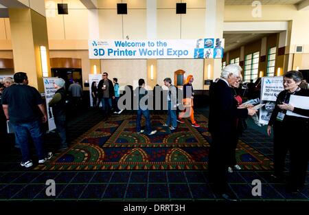 31 janvier 2014 - Burbank, Californie, États-Unis - Vue de l'entrée pendant les deux jours de l'imprimante 3D World Expo à l'hôtel Marriott et centre de conférence.(Image Crédit : © Brian Cahn/ZUMAPRESS.com) Banque D'Images