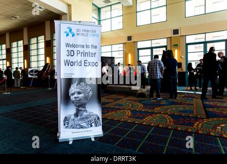 31 janvier 2014 - Burbank, Californie, États-Unis - Vue de l'entrée pendant les deux jours de l'imprimante 3D World Expo à l'hôtel Marriott et centre de conférence.(Image Crédit : © Brian Cahn/ZUMAPRESS.com) Banque D'Images