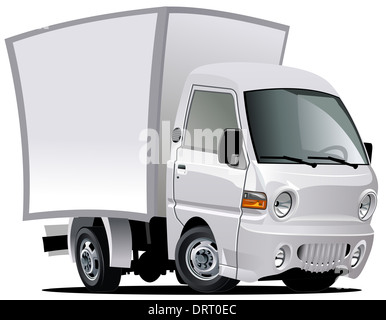 Camion de livraison / Dessin animé Banque D'Images