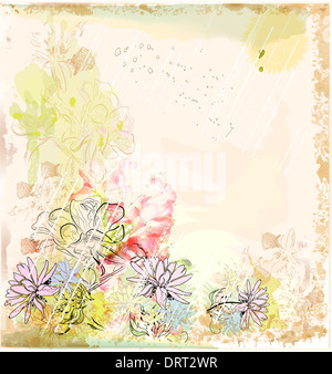 Abstract floral background Banque D'Images