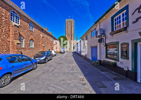 L'église de St Mary de Cannington, Somerset, Angleterre dispose d'une tour, qui date du xive siècle Banque D'Images