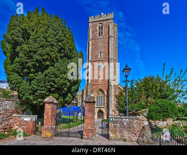 L'église de St Mary de Cannington, Somerset, Angleterre dispose d'une tour, qui date du xive siècle Banque D'Images