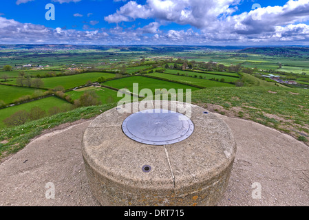 Tor de Glastonbury est une colline à Glastonbury, Somerset, Angleterre, qui dispose les personnes sans-abri, St Michael's Tower Banque D'Images